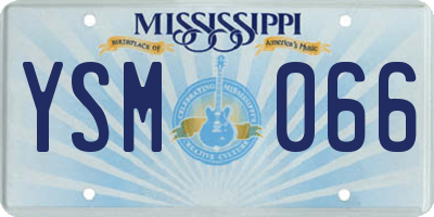 MS license plate YSM066