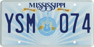 MS license plate YSM074