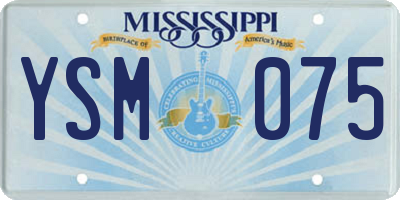 MS license plate YSM075