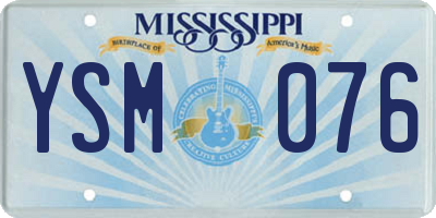 MS license plate YSM076