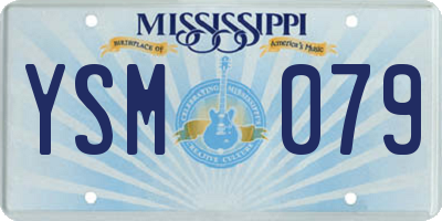 MS license plate YSM079
