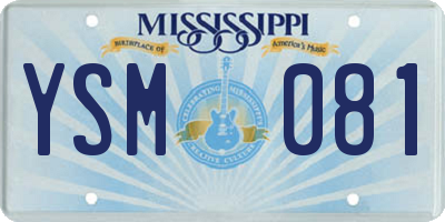 MS license plate YSM081
