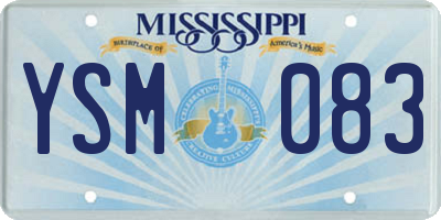 MS license plate YSM083