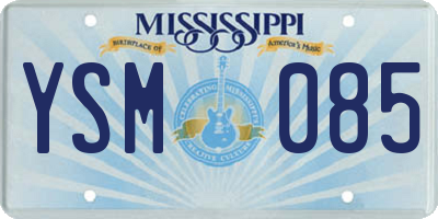 MS license plate YSM085