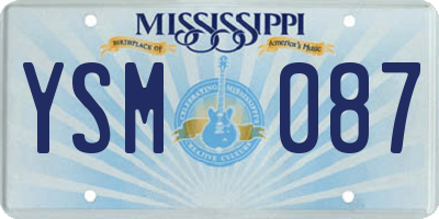 MS license plate YSM087