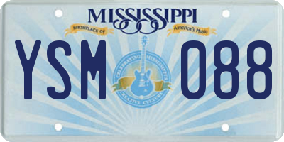 MS license plate YSM088