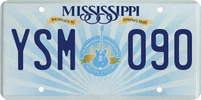 MS license plate YSM090