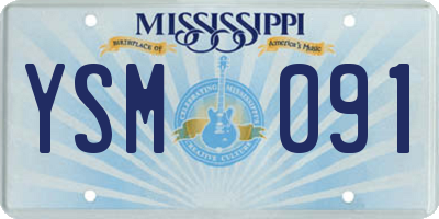 MS license plate YSM091
