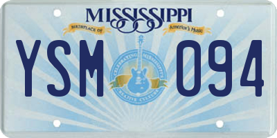 MS license plate YSM094
