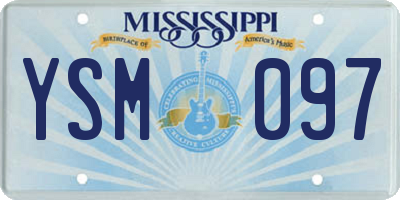 MS license plate YSM097