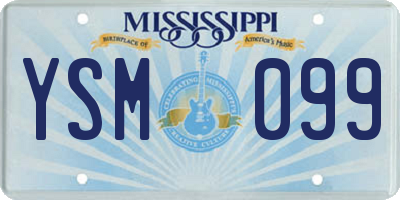 MS license plate YSM099