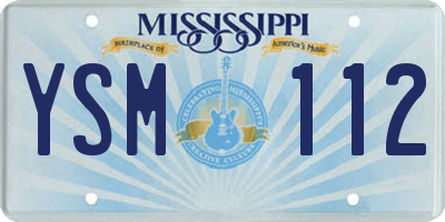 MS license plate YSM112