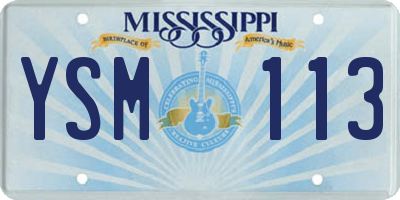 MS license plate YSM113