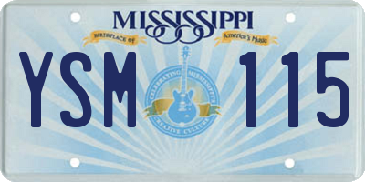 MS license plate YSM115
