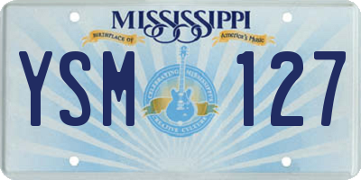 MS license plate YSM127