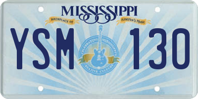 MS license plate YSM130