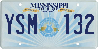 MS license plate YSM132