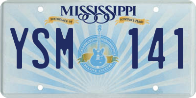 MS license plate YSM141