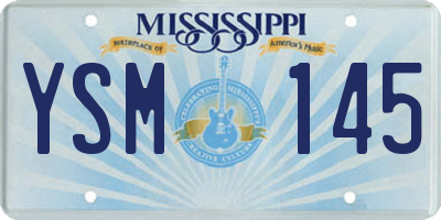 MS license plate YSM145