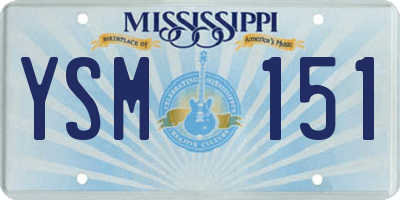 MS license plate YSM151