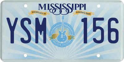 MS license plate YSM156