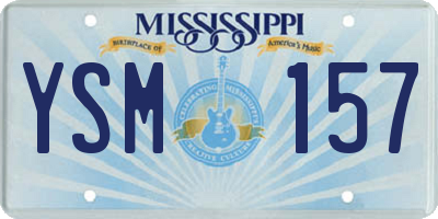 MS license plate YSM157