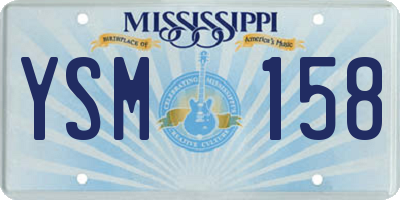 MS license plate YSM158