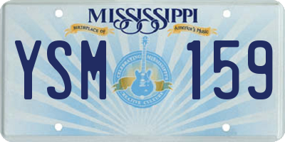 MS license plate YSM159