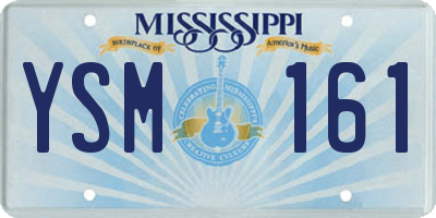 MS license plate YSM161
