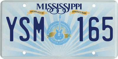 MS license plate YSM165
