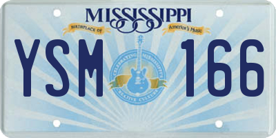 MS license plate YSM166