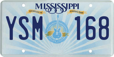 MS license plate YSM168