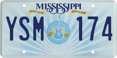 MS license plate YSM174