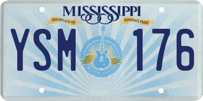 MS license plate YSM176