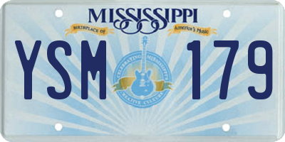 MS license plate YSM179