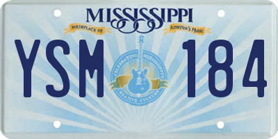 MS license plate YSM184