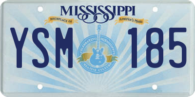 MS license plate YSM185