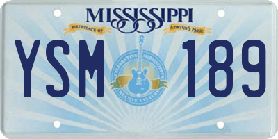 MS license plate YSM189
