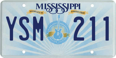 MS license plate YSM211