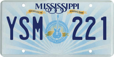 MS license plate YSM221