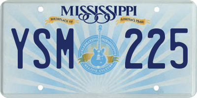 MS license plate YSM225