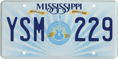 MS license plate YSM229