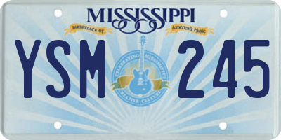 MS license plate YSM245