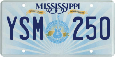 MS license plate YSM250