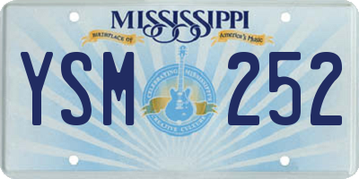MS license plate YSM252
