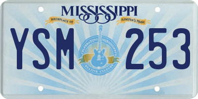MS license plate YSM253