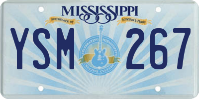 MS license plate YSM267