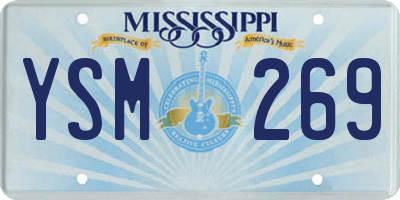 MS license plate YSM269