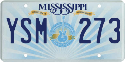 MS license plate YSM273