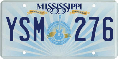 MS license plate YSM276